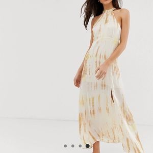Tie dye halter neck dress